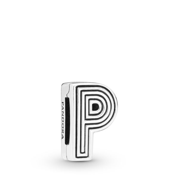 Pandora Reflexions letter P silver clip charm Harmony Jewellers Grimsby, ON