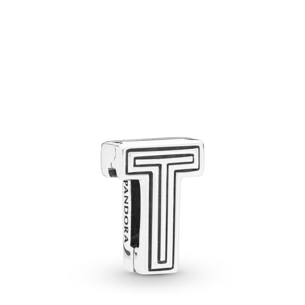 Pandora Reflexions letter T silver clip charm Harmony Jewellers Grimsby, ON