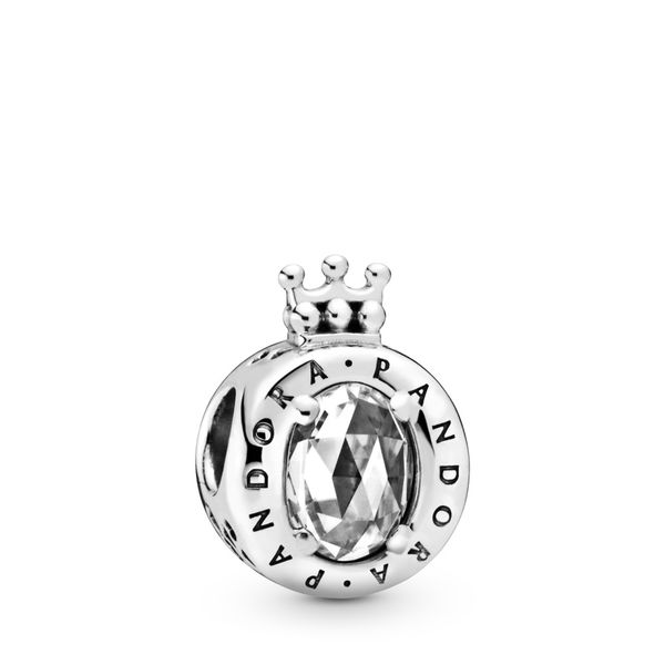 Crown O sterling silver charm with clear CZ Harmony Jewellers Grimsby, ON