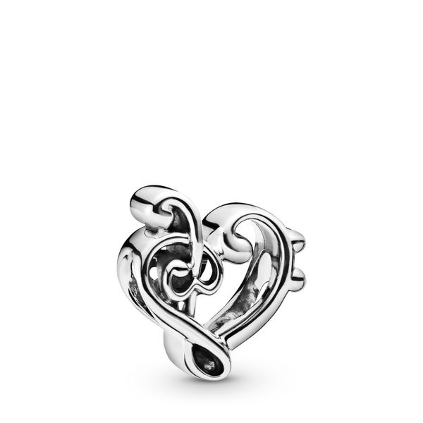 Heart treble clef sterling silver charm Harmony Jewellers Grimsby, ON