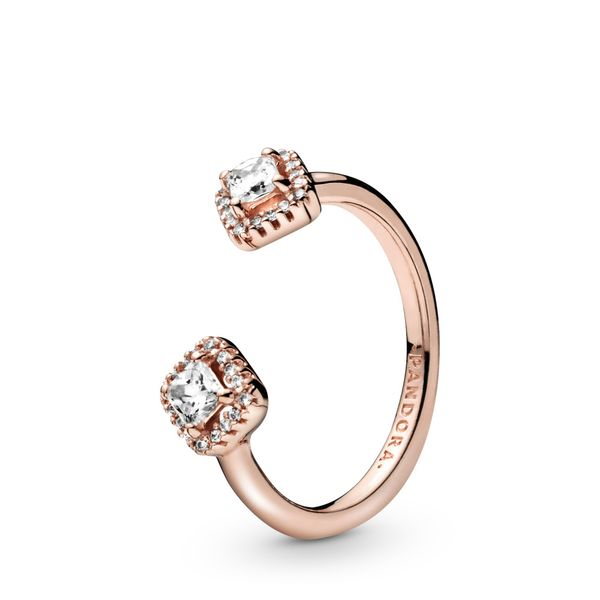 Rose open ring with clear CZ Harmony Jewellers Grimsby, ON
