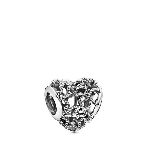 Heart and stars sterling silver charm Harmony Jewellers Grimsby, ON