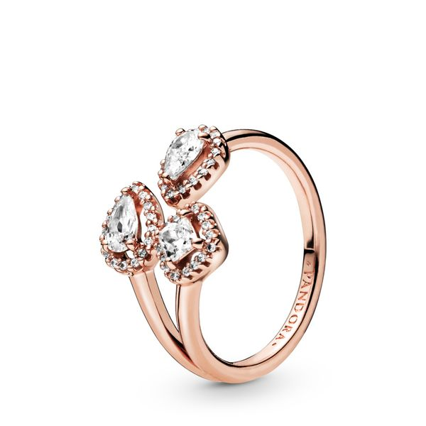 Rose open ring with clear CZ Harmony Jewellers Grimsby, ON