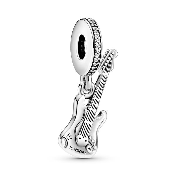 Guitar sterling silver dangle with clear CZ Harmony Jewellers Grimsby, ON