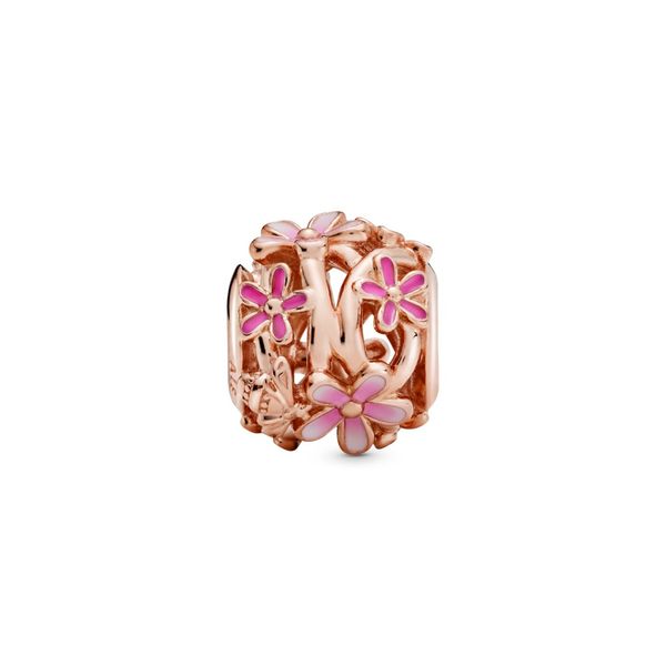 Daisy Rose charm with shaded pink enamel Harmony Jewellers Grimsby, ON