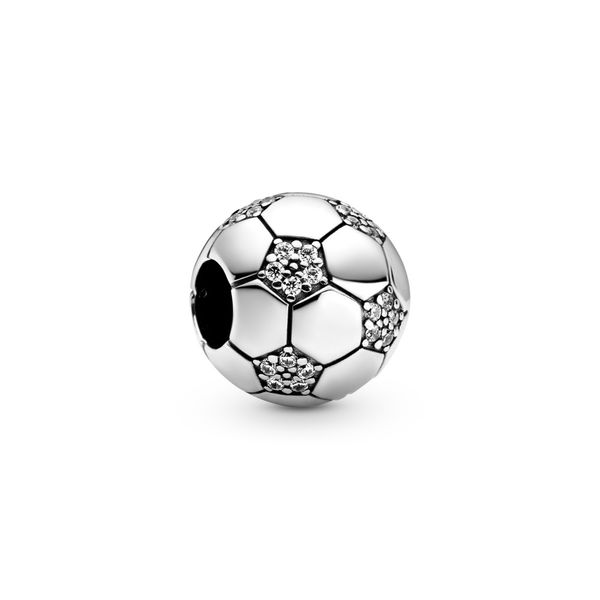 Soccer sterling silver charm with clear CZ Harmony Jewellers Grimsby, ON
