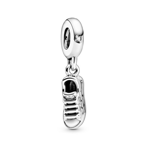 Sneaker sterling silver dangle with clear CZ Harmony Jewellers Grimsby, ON
