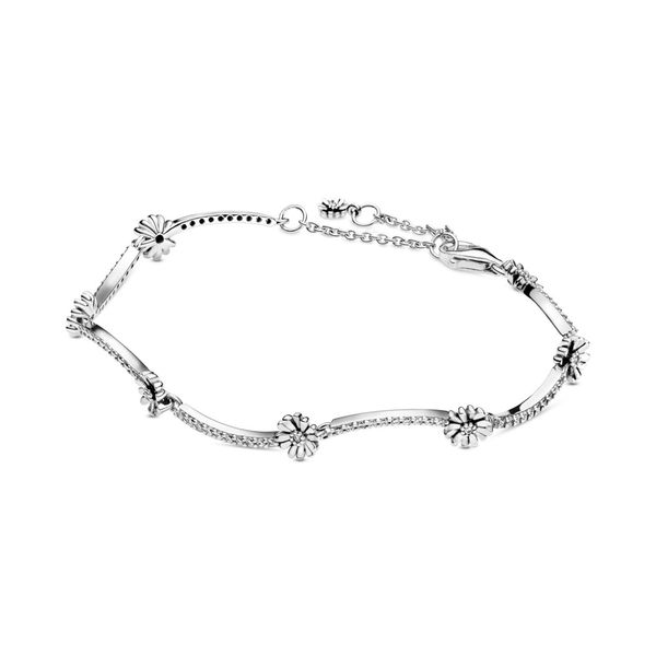 Daisy sterling silver bracelet with clear CZ Harmony Jewellers Grimsby, ON