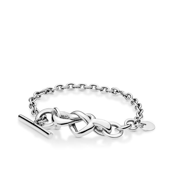 Knotted hearts silver T-bar bracelet Harmony Jewellers Grimsby, ON