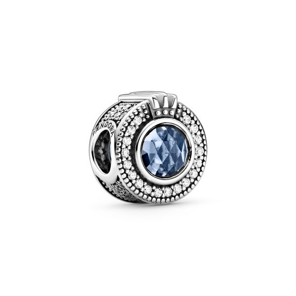 PANDORA Signature charm with blue crystal Harmony Jewellers Grimsby, ON