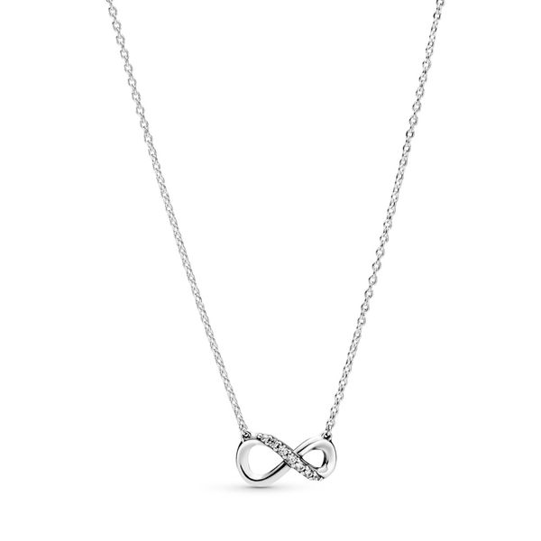 Infinity sterling silver collier with clear CZ Harmony Jewellers Grimsby, ON