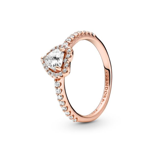 Heart Rose ring with clear CZ Harmony Jewellers Grimsby, ON