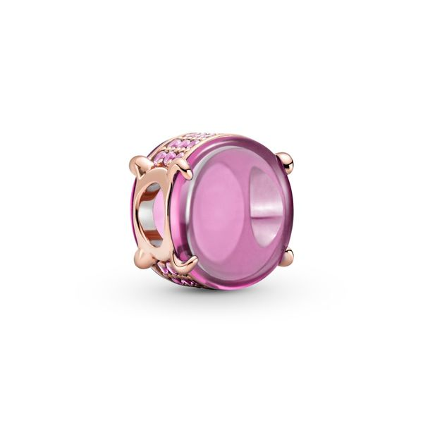 Rose charm with synthetic pink sapphire Harmony Jewellers Grimsby, ON