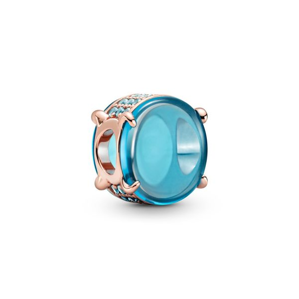 Rose charm with icy blue  and water Harmony Jewellers Grimsby, ON