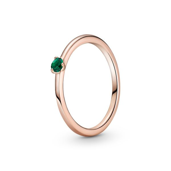 Rose ring with lake green crystal Harmony Jewellers Grimsby, ON