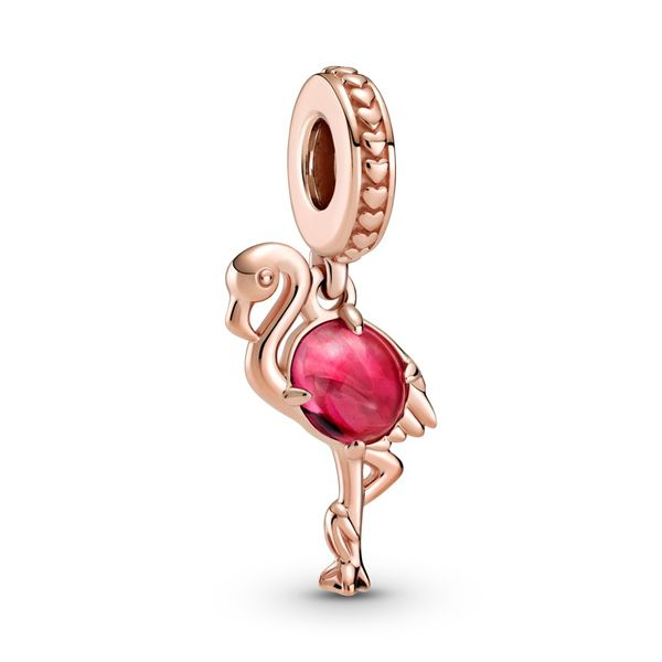 Flamingo Pandora Rose dangle with pink Murano Harmony Jewellers Grimsby, ON