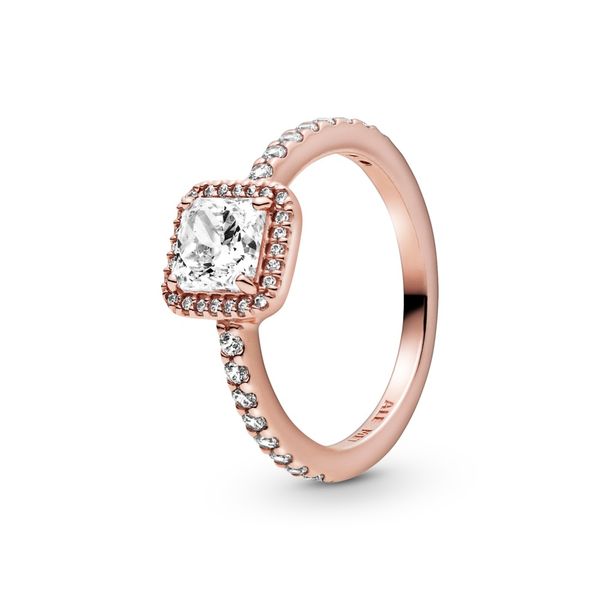 Ring in Rose with clear CZ Harmony Jewellers Grimsby, ON