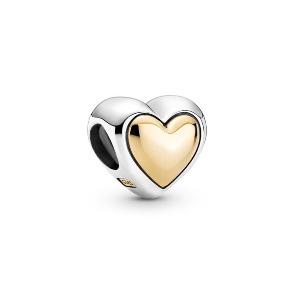 Heart sterling silver and 14k gold charm Harmony Jewellers Grimsby, ON