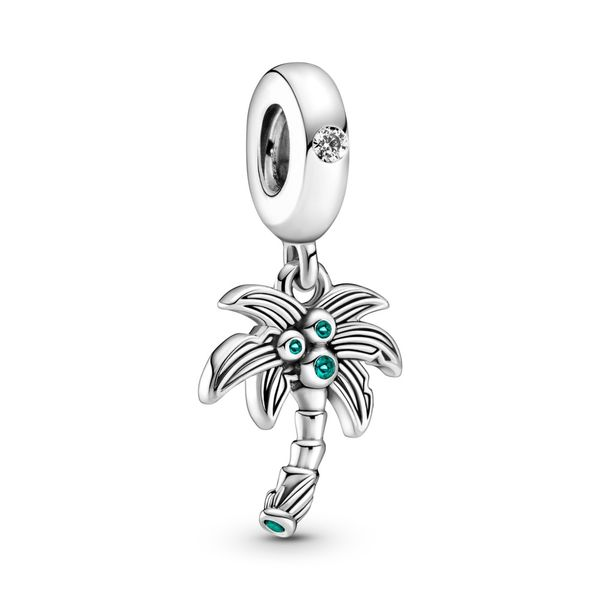 Palm tree sterling silver dangle with clear CZ Harmony Jewellers Grimsby, ON