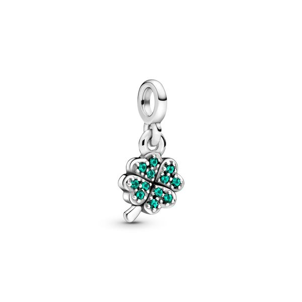 Clover sterling silver dangle with royal green Harmony Jewellers Grimsby, ON