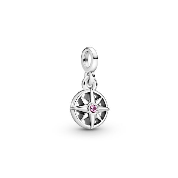 Compass sterling silver dangle with cerise Harmony Jewellers Grimsby, ON