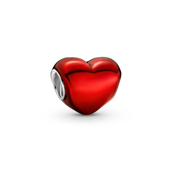 Heart sterling silver charm with red enamel Harmony Jewellers Grimsby, ON