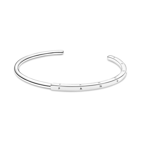 Pandora logo sterling silver open bangle Harmony Jewellers Grimsby, ON