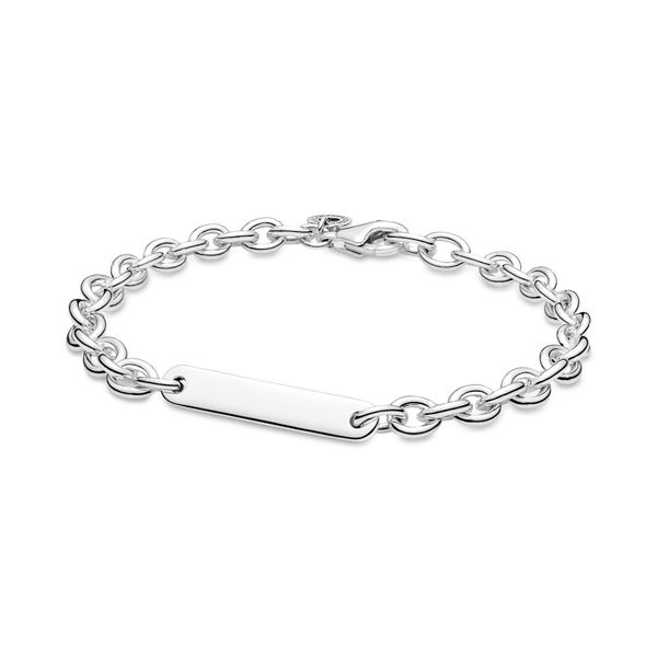 Sterling silver link bracelet with engravable Harmony Jewellers Grimsby, ON