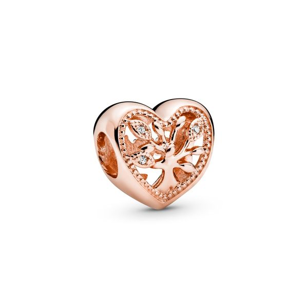 Family tree heart Pandora Rose charm with clear CZ Harmony Jewellers Grimsby, ON