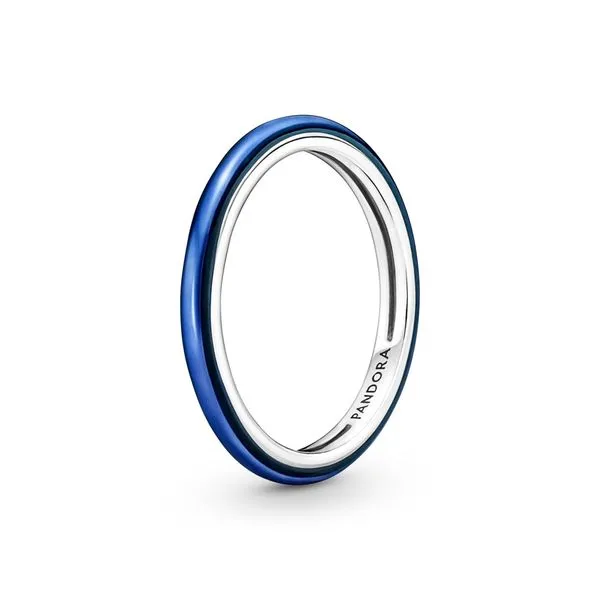 Sterling silver ring with transparent royal blue Harmony Jewellers Grimsby, ON