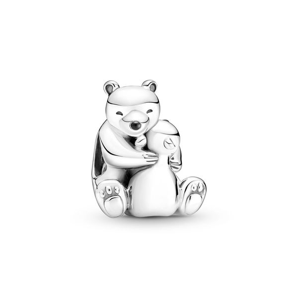 Mama bear hugging baby bear sterling silver Harmony Jewellers Grimsby, ON