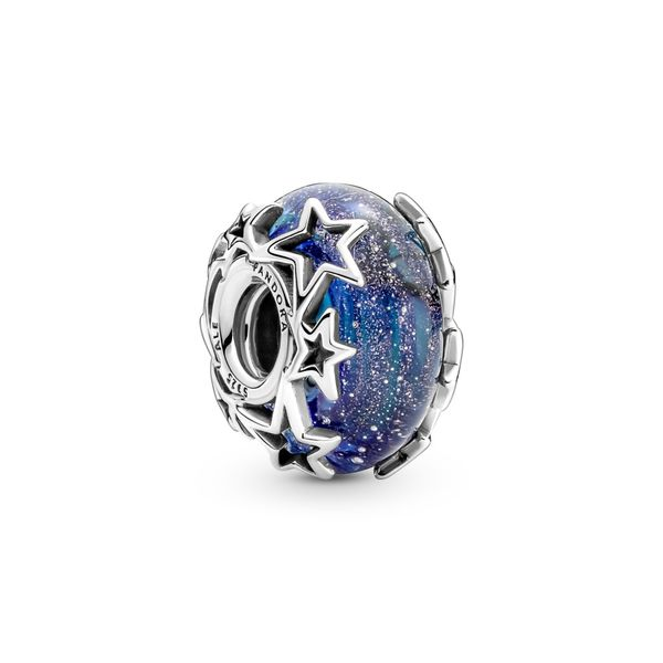 Sterling silver charm with galaxy glittery blue Harmony Jewellers Grimsby, ON