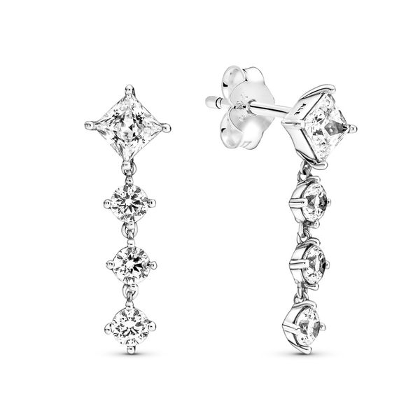 Sterling silver earrings with clear cubic zirconia Harmony Jewellers Grimsby, ON