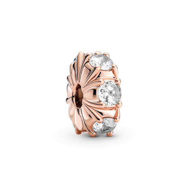 14k Rose gold-plated clip with clear cubic zirconia Harmony Jewellers Grimsby, ON