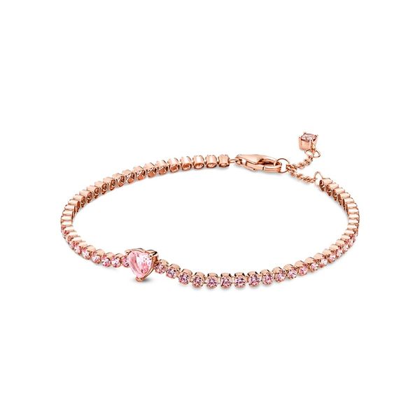Heart 14k rose gold-plated tennis bracelet Harmony Jewellers Grimsby, ON