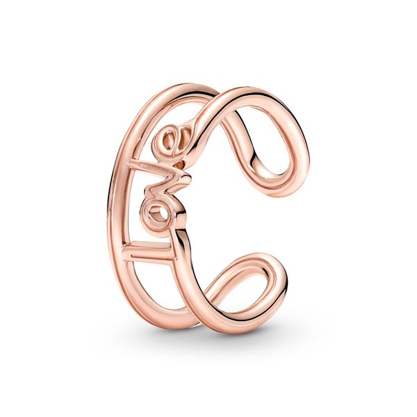 Love  script 14k rose gold-plated ring Harmony Jewellers Grimsby, ON