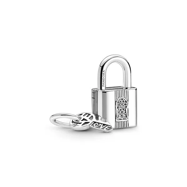 Padlock and key sterling silver dangle Harmony Jewellers Grimsby, ON