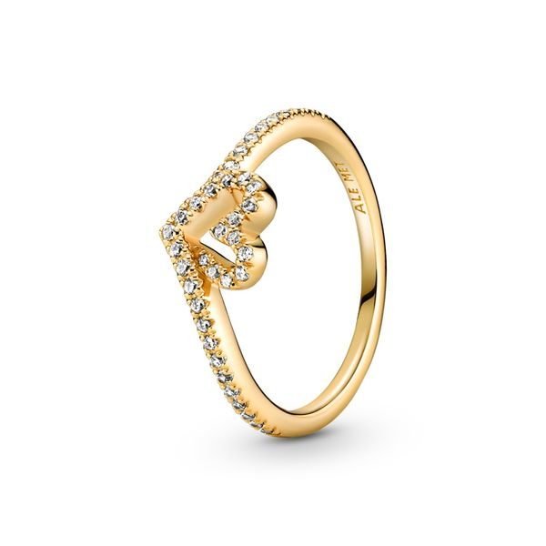 Heart and wishbone 14k gold-plated ring Harmony Jewellers Grimsby, ON