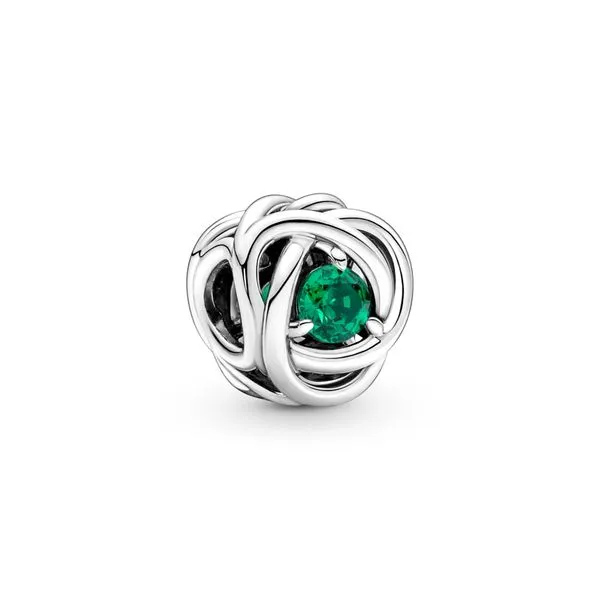 Sterling silver charm with royal green crystal Harmony Jewellers Grimsby, ON