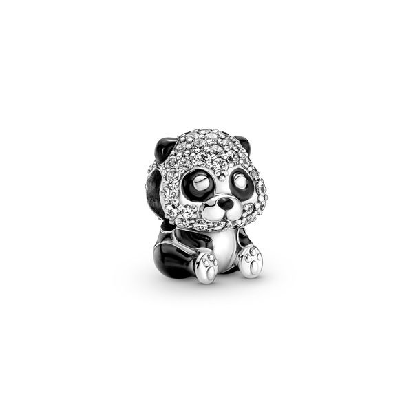 Panda sterling silver charm with clear cubic zirconia Harmony Jewellers Grimsby, ON