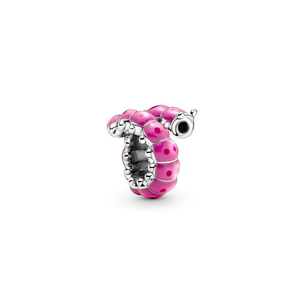 Caterpillar sterling silver charm with black Harmony Jewellers Grimsby, ON