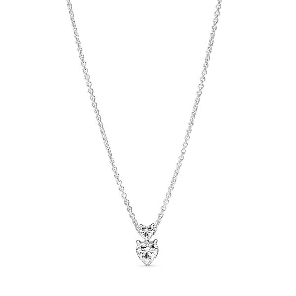Heart sterling silver collier with clear cubic zirconia Harmony Jewellers Grimsby, ON