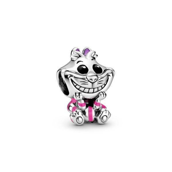 Disney Cheshire sterling silver charm with black and pink enamel Harmony Jewellers Grimsby, ON