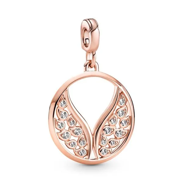 Angel wings 14k rose gold-plated medallion Harmony Jewellers Grimsby, ON