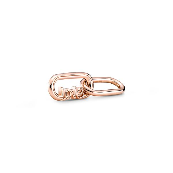 Love script 14k rose gold-plated double link Harmony Jewellers Grimsby, ON