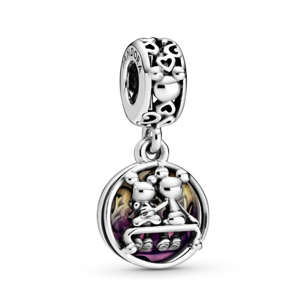 Disney Mickey & Minnie sterling silver dangle with purple enamel Harmony Jewellers Grimsby, ON