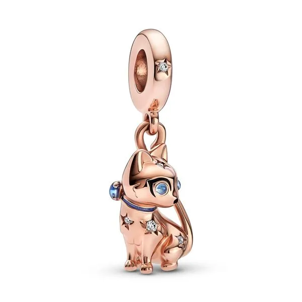 Cat 14k rose gold-plated dangle with clear cubic zirconia Harmony Jewellers Grimsby, ON