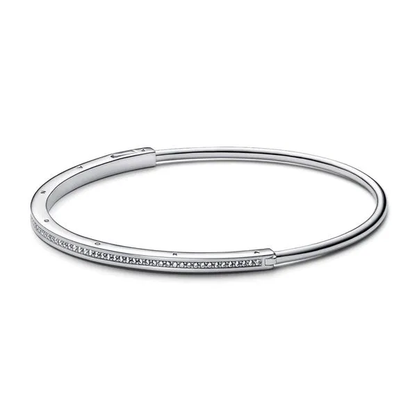 Pandora logo sterling silver bangle Harmony Jewellers Grimsby, ON