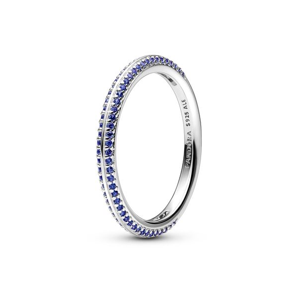 Sterling silver ring with true blue crystal Harmony Jewellers Grimsby, ON
