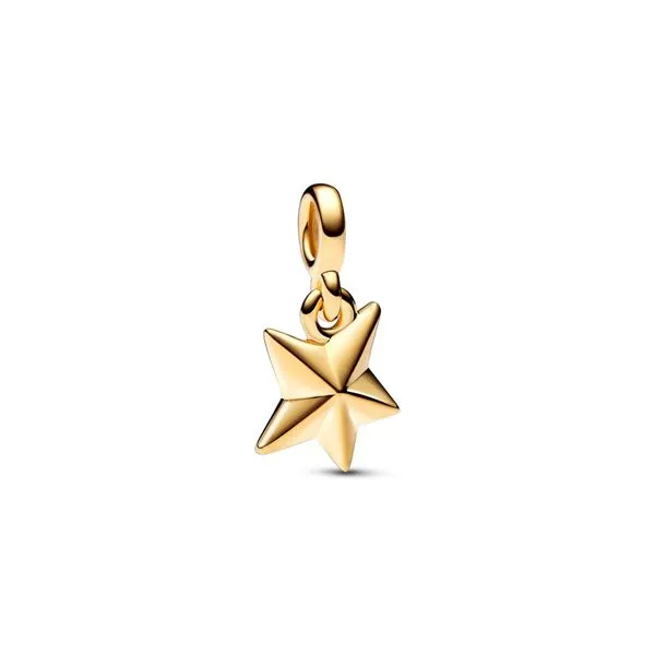 Star 14k gold-plated mini dangle with black Harmony Jewellers Grimsby, ON